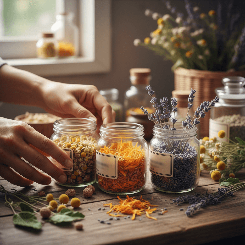 Dried herbs collection